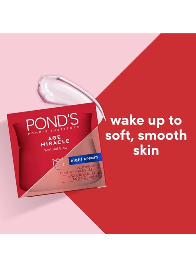 Pond's Age Miracle Day + Night Cream for Youthful Glow, 24-hour wrinkle correcting glow, 50g (Pack of 2)