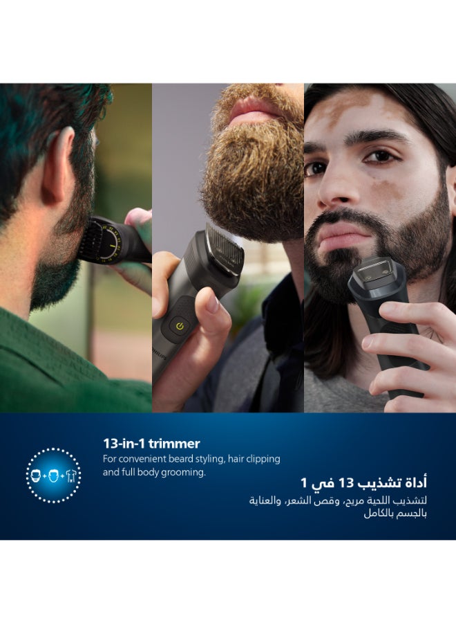 All-in-One Trimmer MG7920/15,13-in-1 Face, Hair & Body Grooming,Nose & Ear,120min Cordless, Showerproof Black