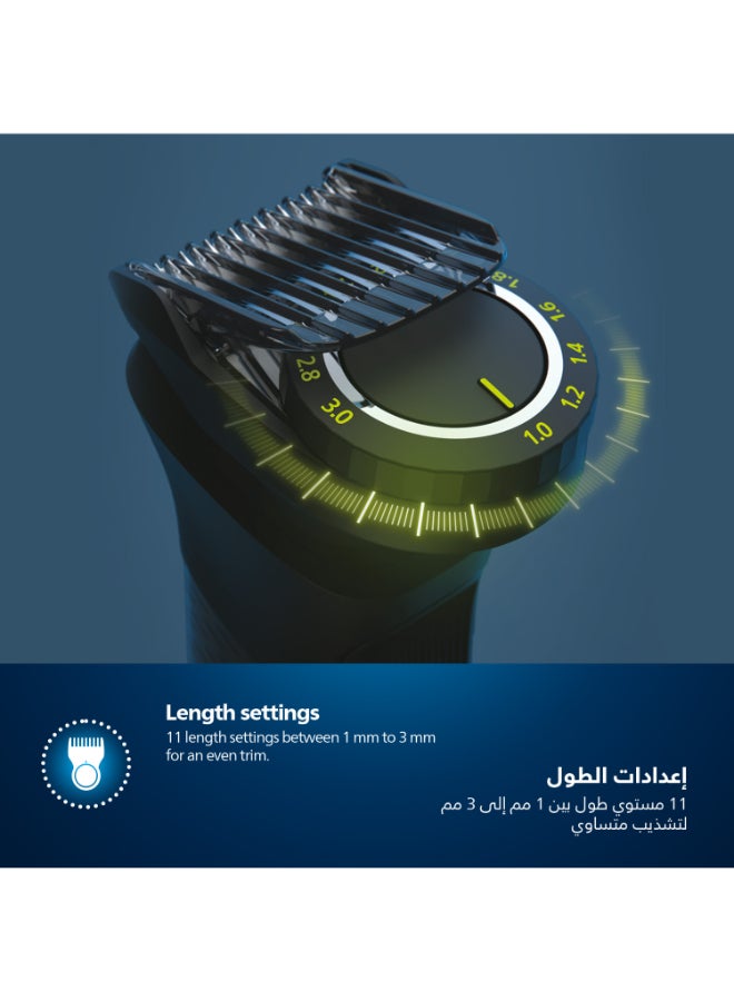 All-in-One Trimmer MG7920/15,13-in-1 Face, Hair & Body Grooming,Nose & Ear,120min Cordless, Showerproof Black