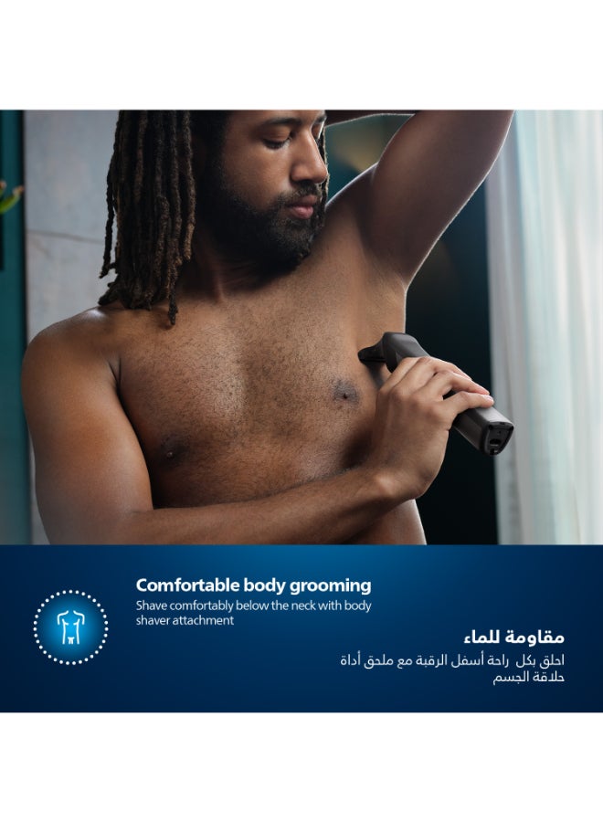 All-in-One Trimmer MG7920/15,13-in-1 Face, Hair & Body Grooming,Nose & Ear,120min Cordless, Showerproof Black