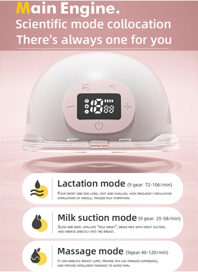 Wearable Breast Pump with 3 Mode 15 Levels, Hands Free Electric Breast Pump 1200mAh with Screen Display