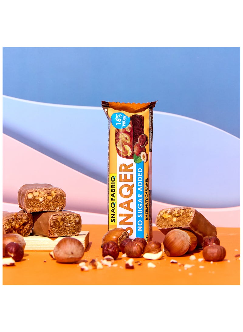 SNAQER Chocolate Protein bar with Hazelnut and Caramel No Sugar Added 12x50g