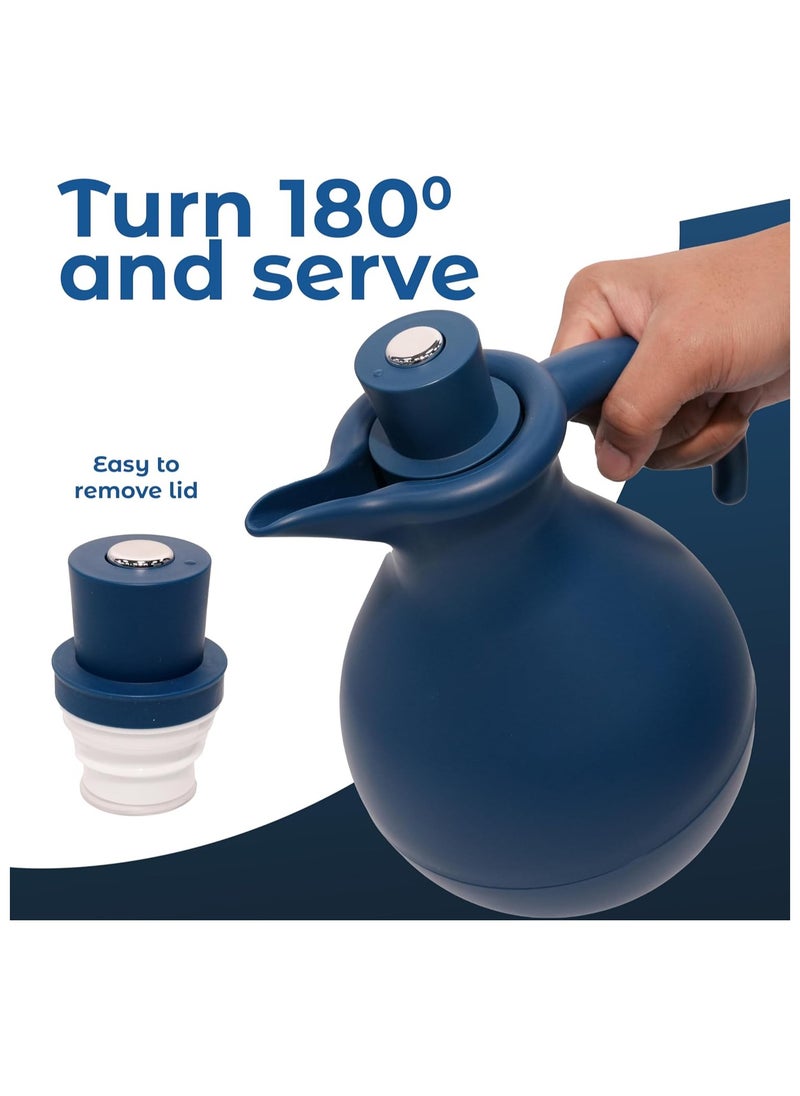 Deep Blue Vacuum Flasks, 1L