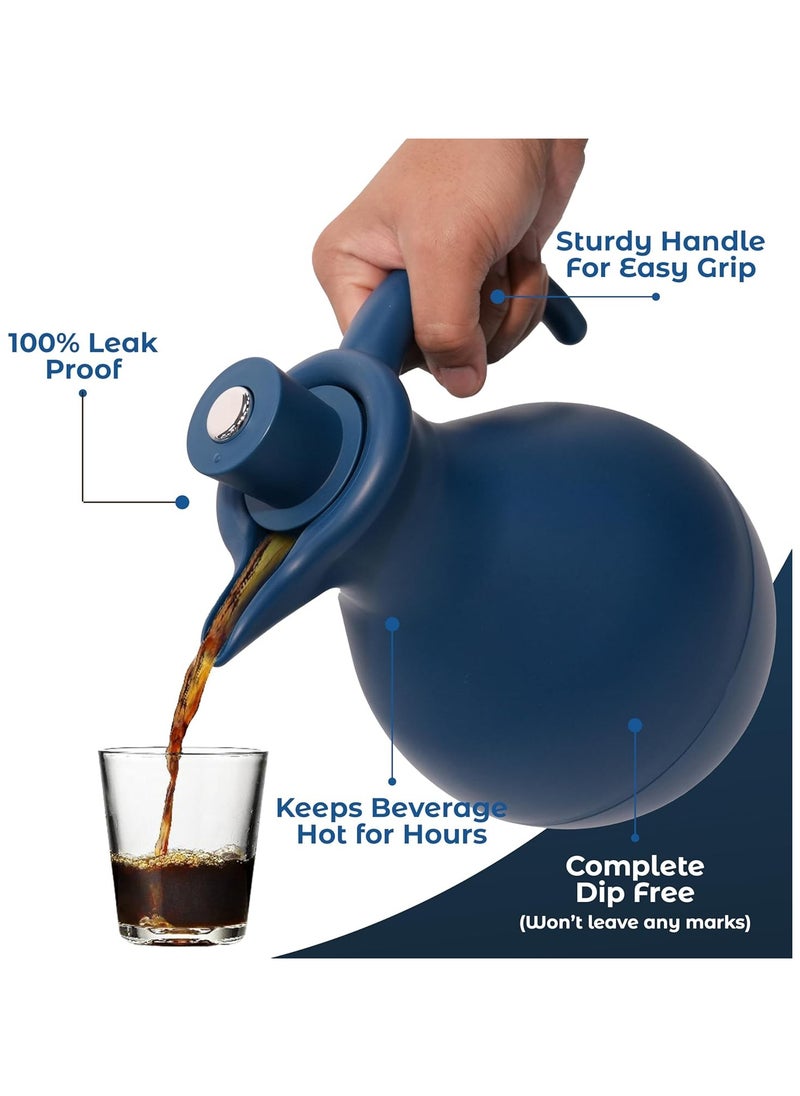 Deep Blue Vacuum Flasks, 1L