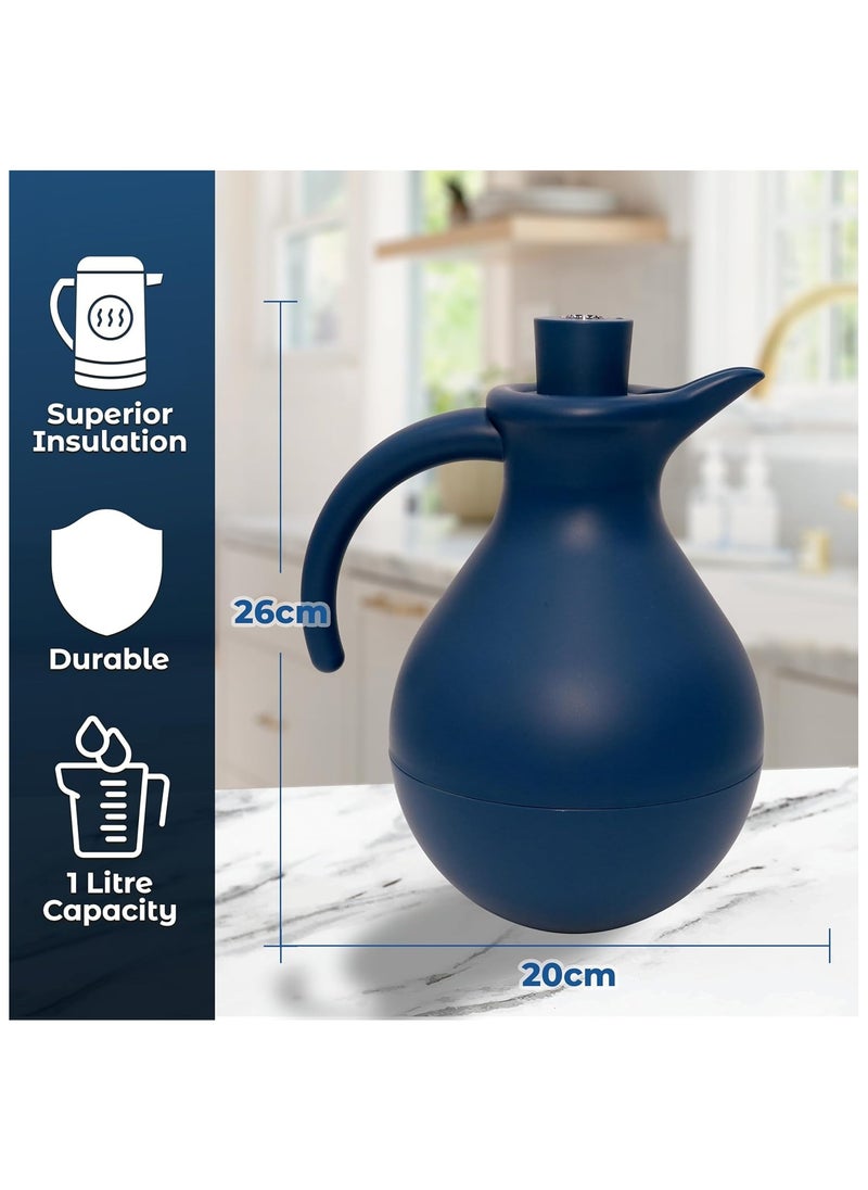 Deep Blue Vacuum Flasks, 1L