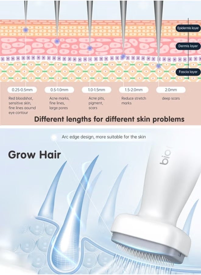 Adjustable Dermal Stamp Microneedle Stamp Microneedle Skin Pen 0.25mm for Face Scalp Beard Body