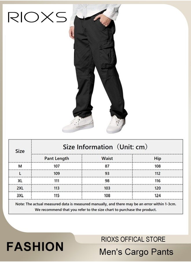 Men's Cargo Pants,Breathable Sports Sweatpants,Mens Work Pants,Casual Athletic Jogger Trousers For Men,Comfy Elastic Waist Men Pants With Pockets,Classic Baggy Pant For Leisure Or Outdoor Activities