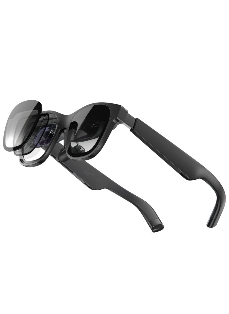 XREAL Air 2 Pro AR Glasses, Ultimate Portable Display with 3-Level Electrochrome Darkening,75g,120Hz,130
