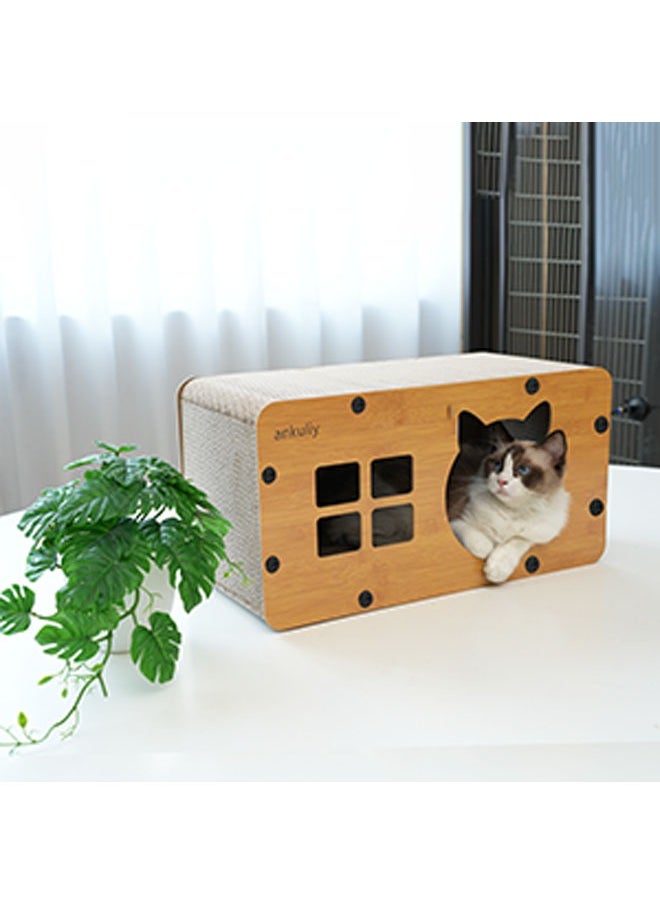 Cardboard Cat House, Stackable Wooden Cat House, Cat Scratch House, Cardboard Cat Scratcher, Cat Scratching Post, Cat Scratchers for Indoor Cats, Cat Houses for Indoor Cats, Cat Scratch Pad