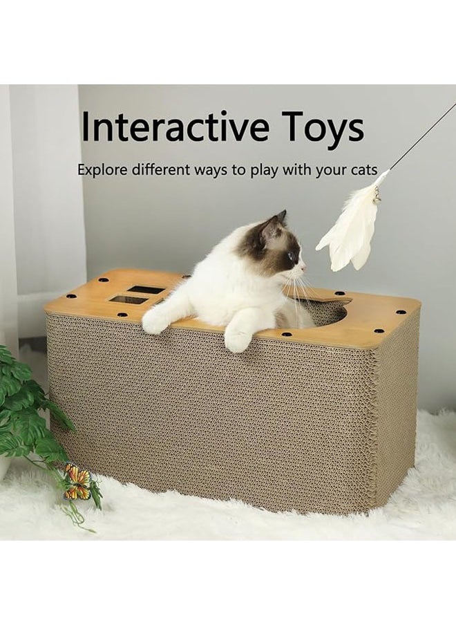 Cardboard Cat House, Stackable Wooden Cat House, Cat Scratch House, Cardboard Cat Scratcher, Cat Scratching Post, Cat Scratchers for Indoor Cats, Cat Houses for Indoor Cats, Cat Scratch Pad