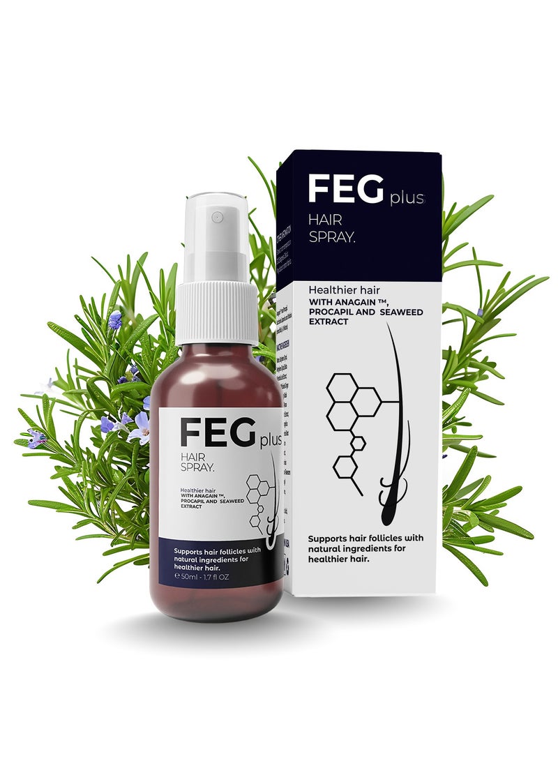 FEGPLUS Hair Growth Serum - 22% Seaweed Extract For Hair Loss Control & Hair Growth In Men & Women, Boost Thicker Beard & Hair Growth, Improve Baldness | The best hair serum made in the USA (50ml)