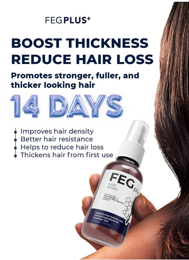 FEGPLUS Hair Growth Serum - 22% Seaweed Extract For Hair Loss Control & Hair Growth In Men & Women, Boost Thicker Beard & Hair Growth, Improve Baldness | The best hair serum made in the USA (50ml)