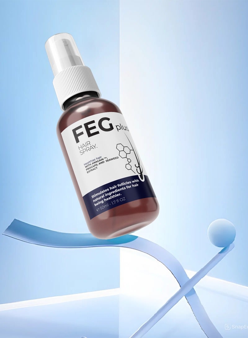 FEGPLUS Hair Growth Serum - 22% Seaweed Extract For Hair Loss Control & Hair Growth In Men & Women, Boost Thicker Beard & Hair Growth, Improve Baldness | The best hair serum made in the USA (50ml)