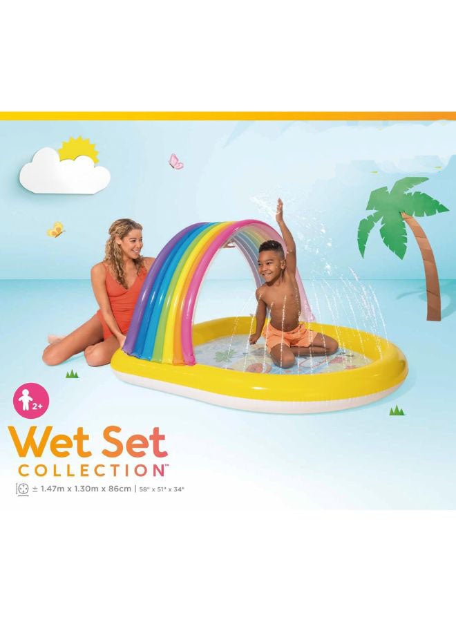 Inflatable Portable Outdoor Foldable Lightweight Rainbow Arch Spray Pool 147x130x86cm