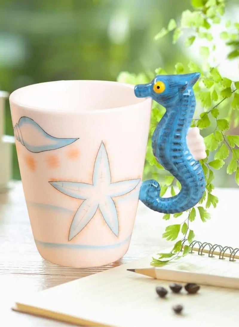 Animal 3D Shape Hand Painted Ceramic 400 ML Coffee Mugs w/ Assorted Printed Animal Character Good for Tea, Coffee, Milk, Ideal Gift for Kids, Teenagers, Man & Woman