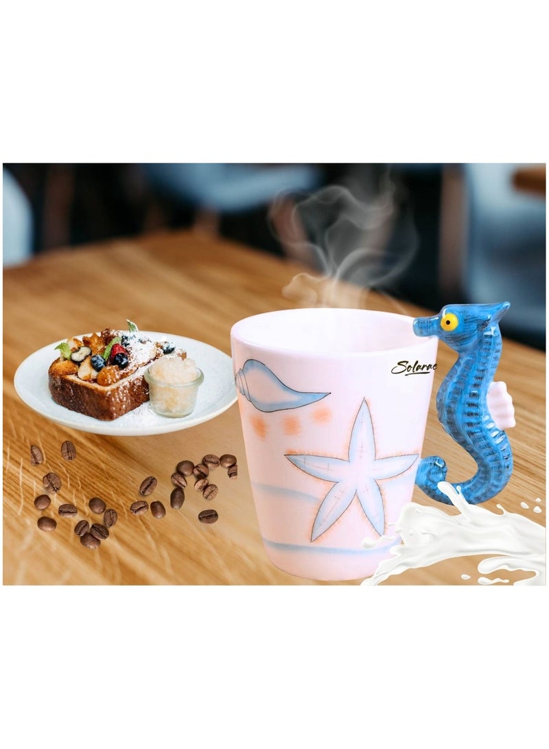 Animal 3D Shape Hand Painted Ceramic 400 ML Coffee Mugs w/ Assorted Printed Animal Character Good for Tea, Coffee, Milk, Ideal Gift for Kids, Teenagers, Man & Woman