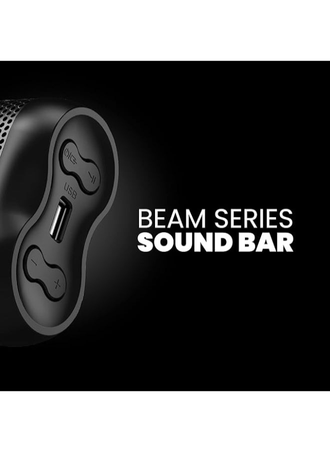 Clikon Beam Series Bluetooth Sound Bar with MP3 Player, Built-in USB Slots, 2 Years Warranty, 80 Watts, Black – CK855