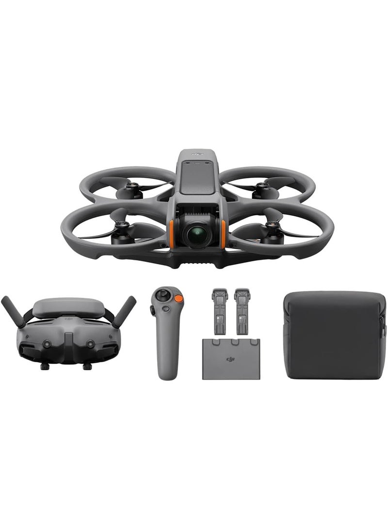 Avata 2 Fly More Combo (3 Batteries), FPV Drone with Camera 4K, Immersive Experience, One-Push Acrobatics, Built-in Propeller Guard, 155° FOV, Camera Drone with Goggles 3 and RC Motion 3