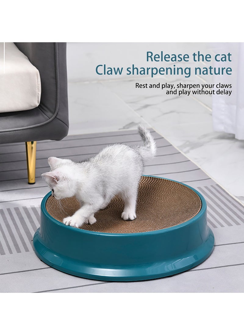 Plastic Round Cat Scratching Board Replaceable Scratch Resistant Cat Scratch Couch Bed