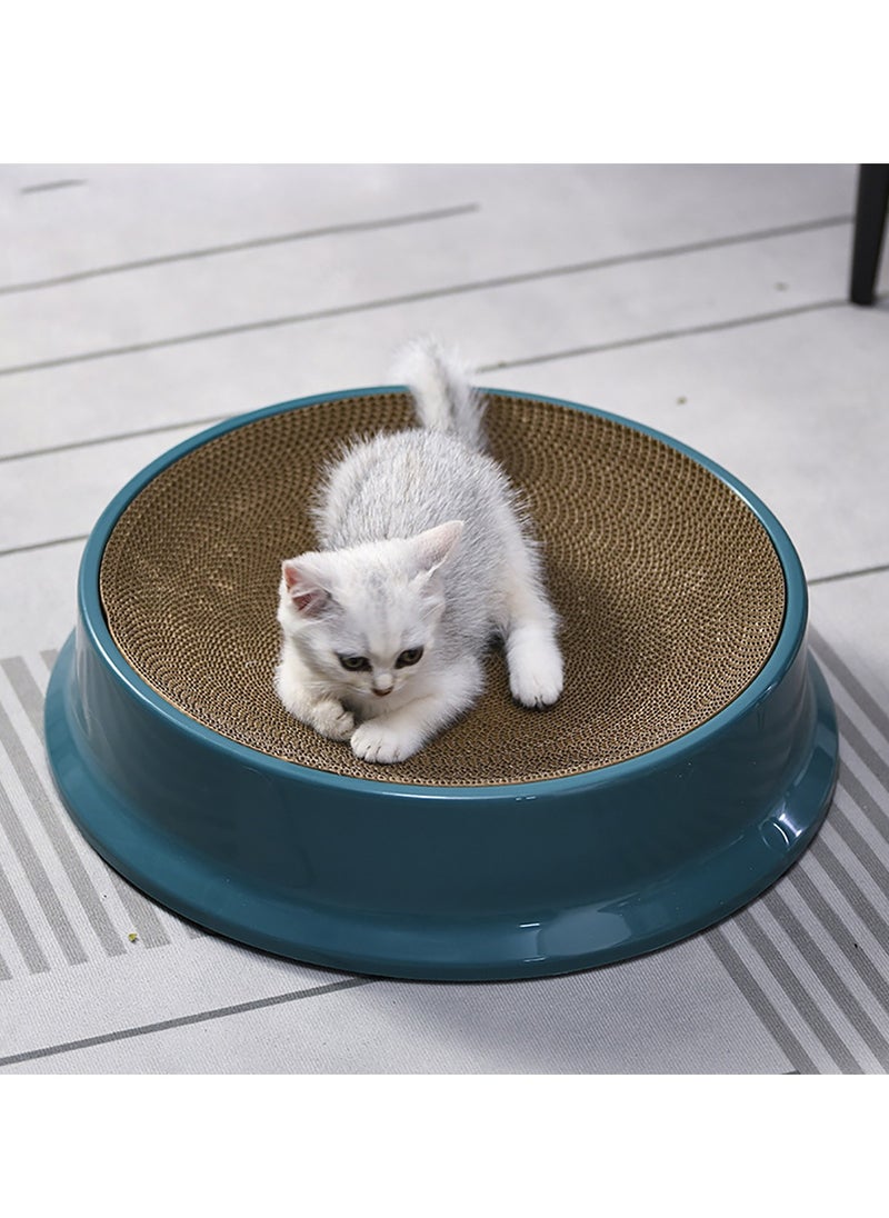 Plastic Round Cat Scratching Board Replaceable Scratch Resistant Cat Scratch Couch Bed