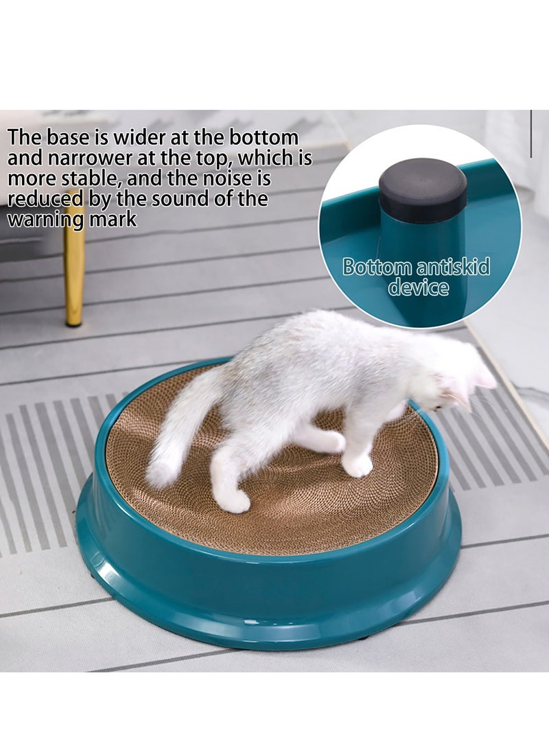 Plastic Round Cat Scratching Board Replaceable Scratch Resistant Cat Scratch Couch Bed