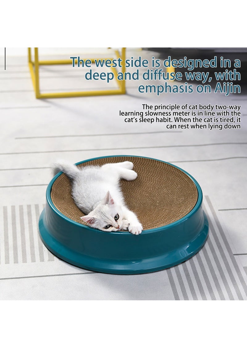 Plastic Round Cat Scratching Board Replaceable Scratch Resistant Cat Scratch Couch Bed