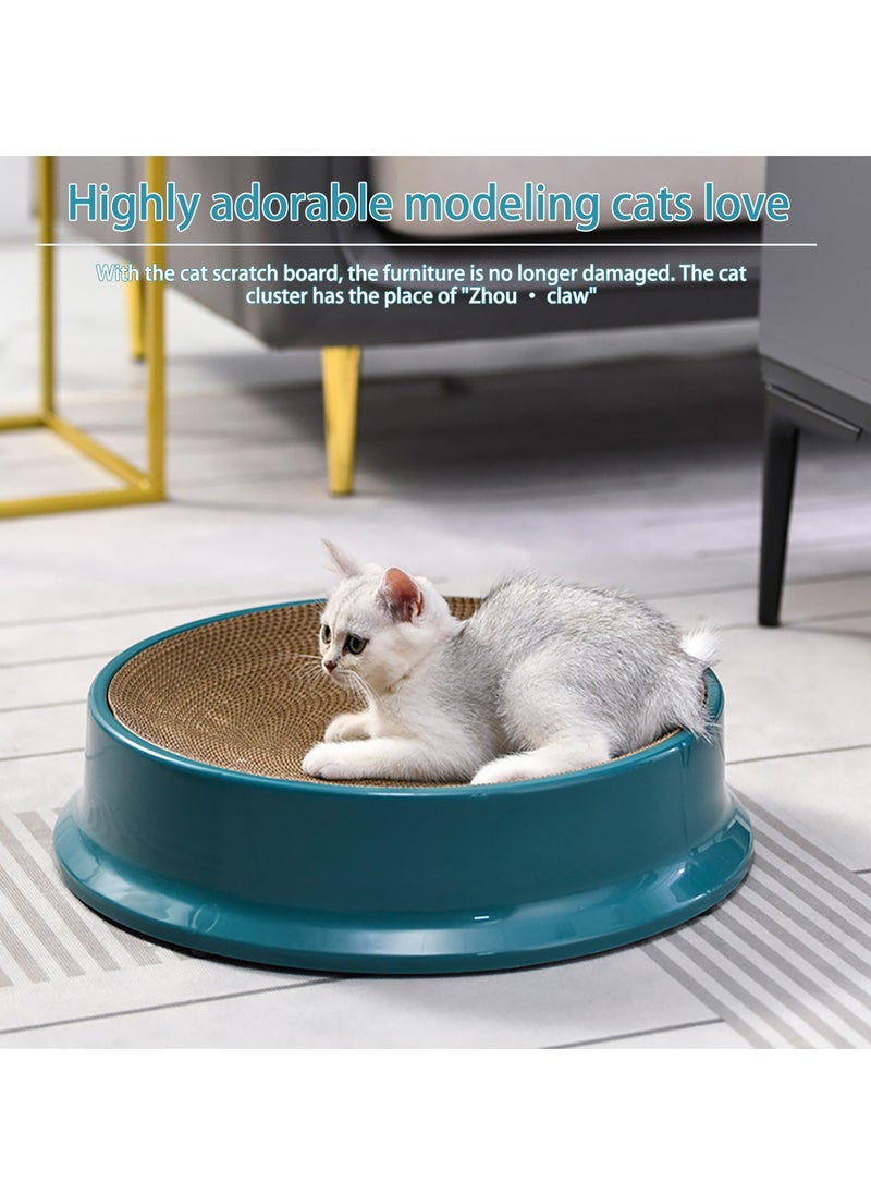 Plastic Round Cat Scratching Board Replaceable Scratch Resistant Cat Scratch Couch Bed