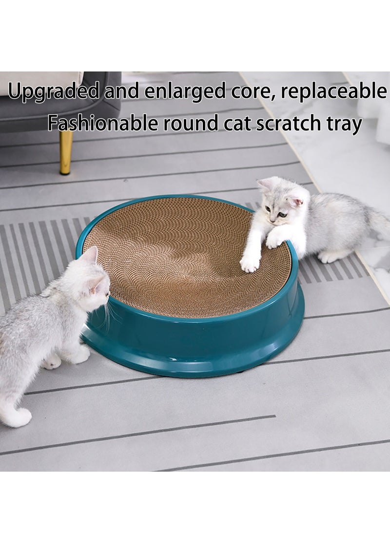 Plastic Round Cat Scratching Board Replaceable Scratch Resistant Cat Scratch Couch Bed