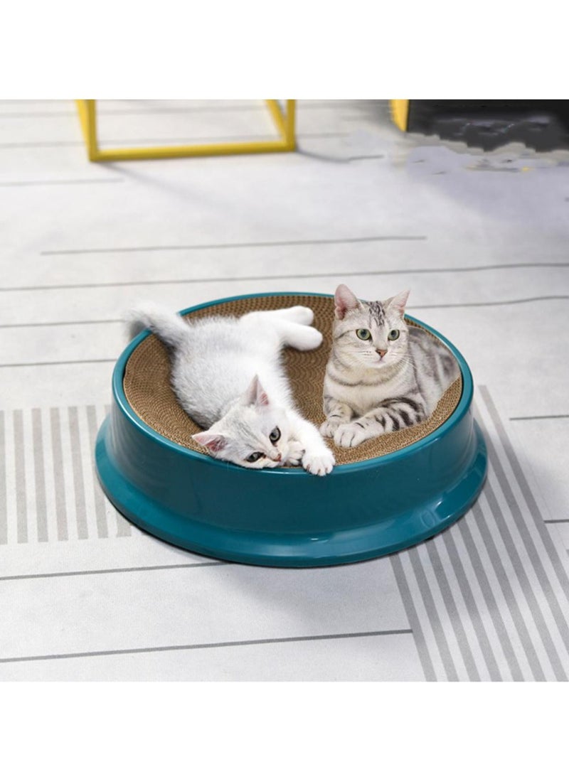 Plastic Round Cat Scratching Board Replaceable Scratch Resistant Cat Scratch Couch Bed