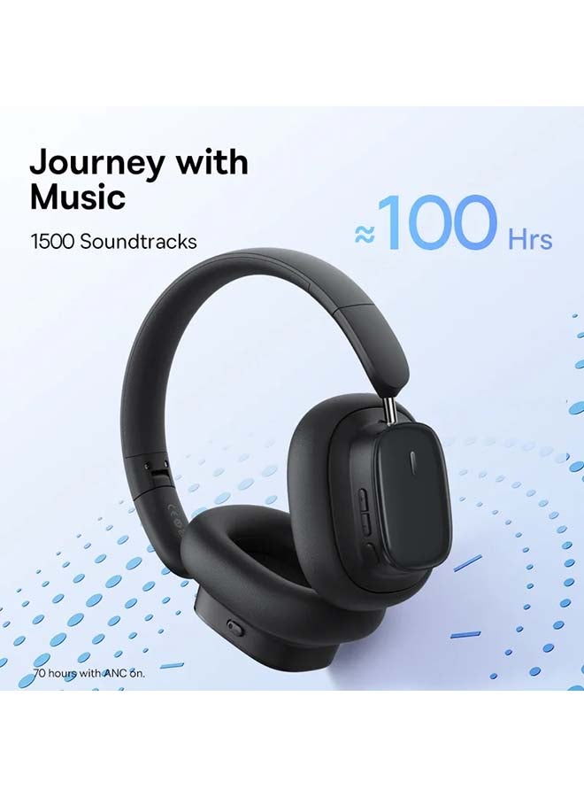 Baseus Bowie H1i Wireless Headphones - ANC Headphones 100 Hours Playtime - Black Black