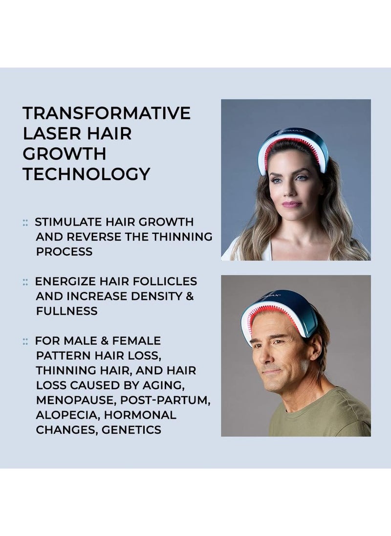 HairMax LaserBand 41: FDA Cleared Laser Hair Growth Band for Women and Men, Full Scalp Coverage, Stimulates Growth for Denser, Fuller Hair