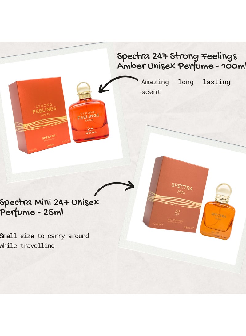 247 Strong Feelings Amber EDP Unisex Perfume - 100ml