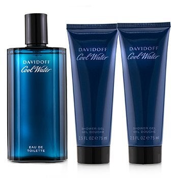 Cool Water Gift Set EDT Spray (125ml), Shower Gel (75ml), After Shave Balm (75ml)