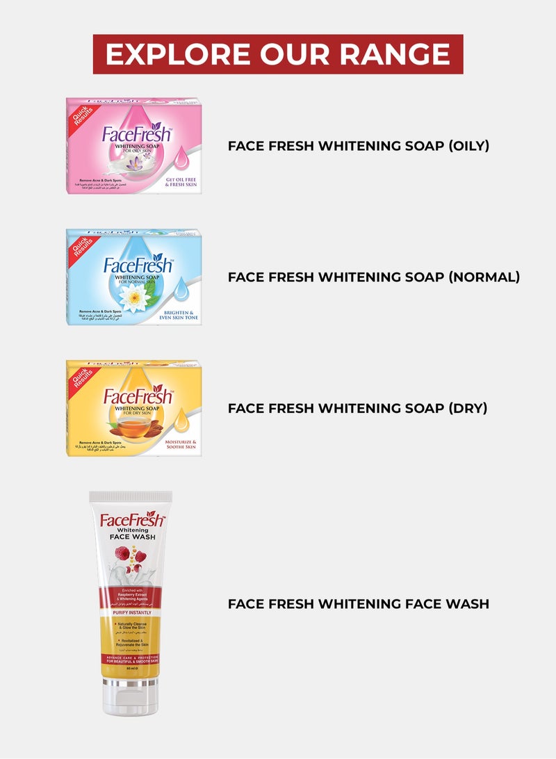Set of 6 Raspberry Extract Whitening Face Wash - Gentle & Non-Irrititating, Face Wash for All Skin Types 60ml