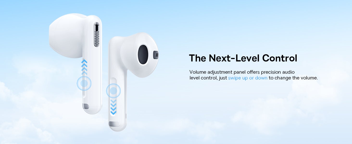 Wireless Earbuds, 30H Playback Bluetooth V5.3 TWS Earbuds With 4 ENC Mics, Call Noise Reduction Headset Pro Low Latency Earbuds 30H Playtime Fast Charge Ear Buds Compatible for Android And iOS White