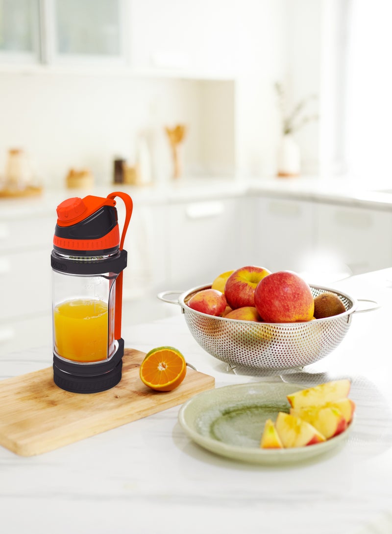 Dual Spin Clockwise & Reverse Portable Blender / 700ml / 2000mAh x3 Battery Capacity / Stainless Steel Blades / ABS Base / 3 Hours Charging Time / 240W Power - Black