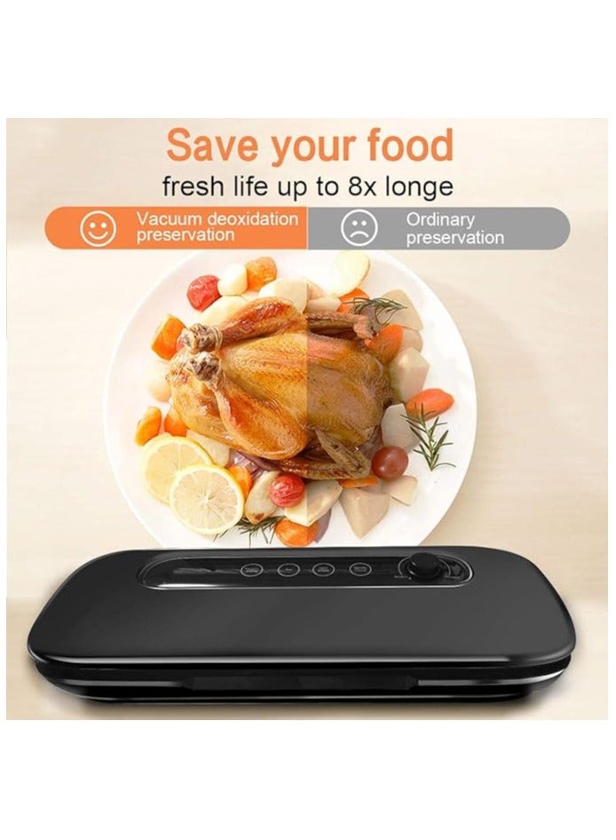 Vacuum Sealer Machine, Automatic Food Saver Machine, Portable Mini Compact Food Sealer Vacuum for Dry&Moist&Freeze Food,Chip Plastic Snack Bags Lower Noise, Led Indicator Light, 6 Vacuum Bags