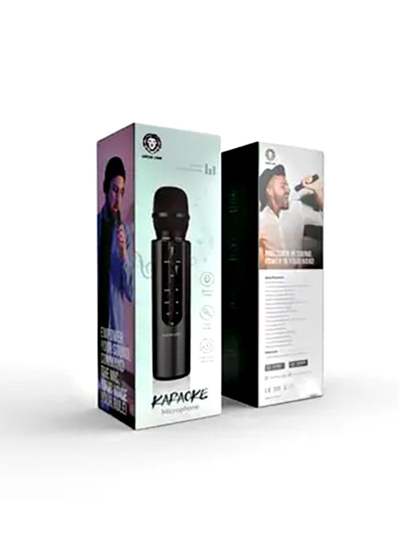 Karaoke Microphone / Record Songs & Sing Songs/ Bluetooth /TF Card /AUX / Speaker /High-Quality Microphone - Black