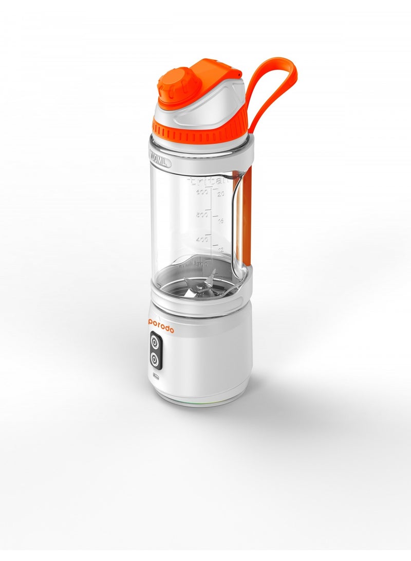 Dual Spin Clockwise & Reverse Portable Blender / 700ml / 2000mAh x3 Battery Capacity / Stainless Steel Blades / ABS Base / 3 Hours Charging Time / 240W Power - White