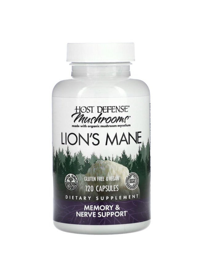 Mushrooms, Lion'S Mane, 120 Capsules Packaging May Vary
