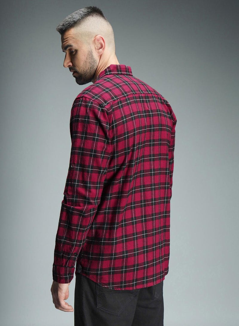 Standard Tartan Checked Pure Cotton Casual Shirt