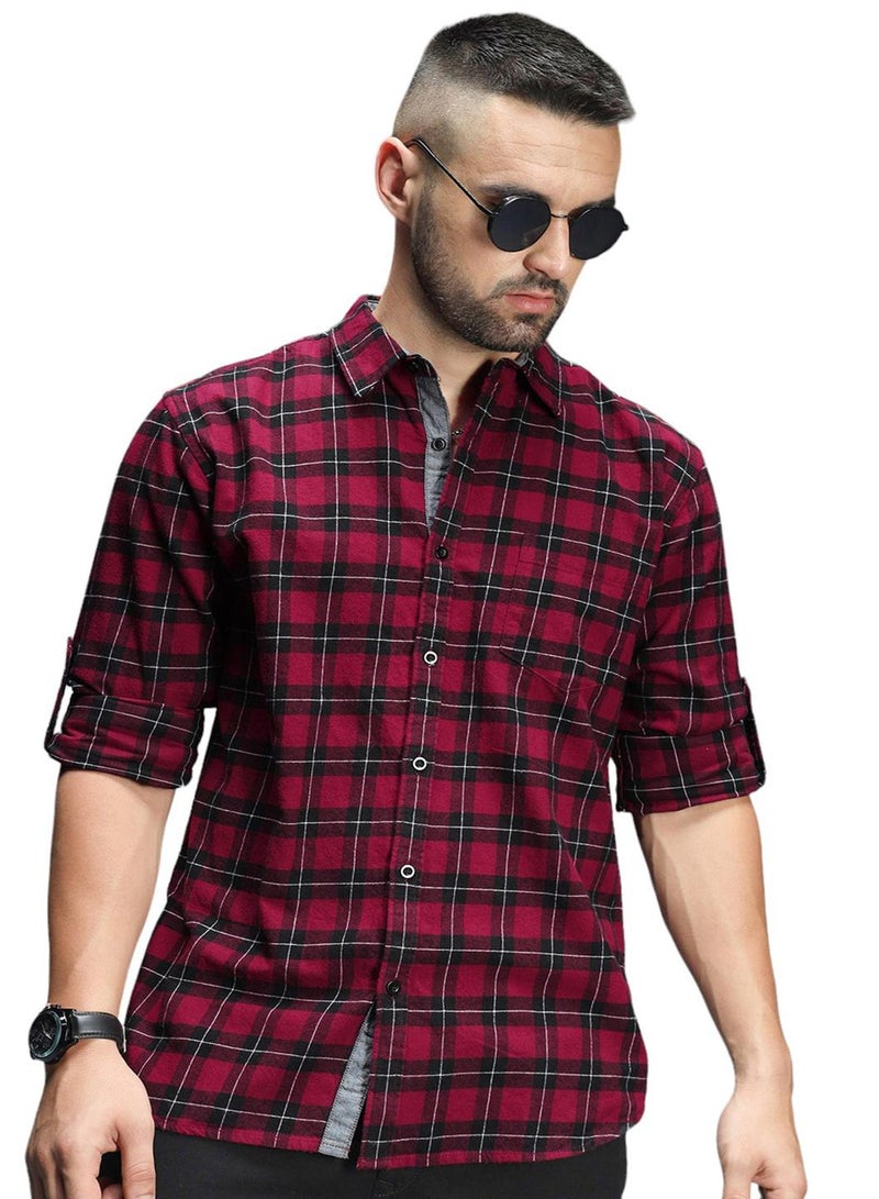 Standard Tartan Checked Pure Cotton Casual Shirt