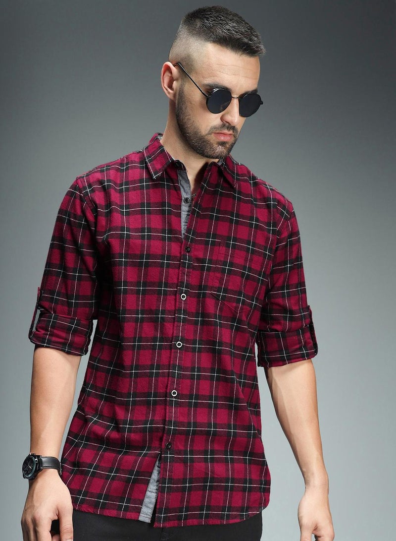 Standard Tartan Checked Pure Cotton Casual Shirt