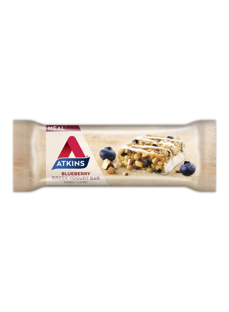 Atkins, Greek Yogurt Bar, Blueberry, 5 Bars, 1.69 oz (48 g) Each