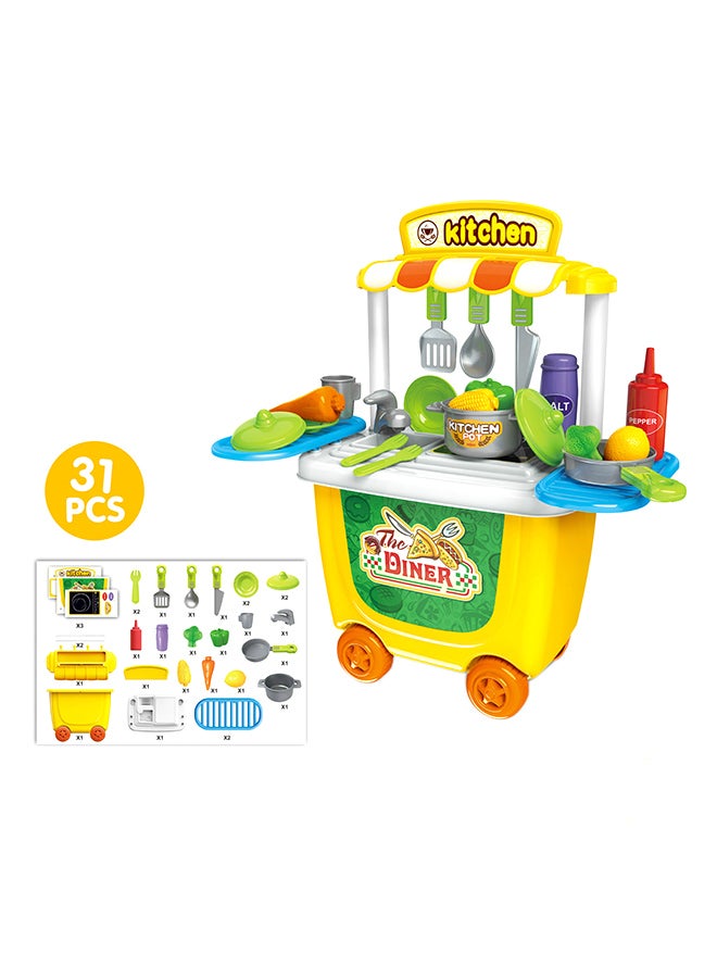 31-Piece Bbq Kitchen Pretend Play Toys