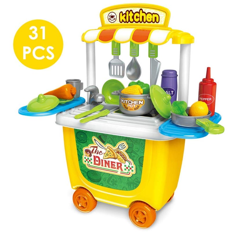 31-Piece Bbq Kitchen Pretend Play Toys