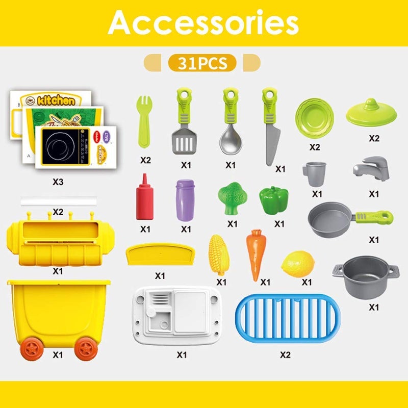 31-Piece Bbq Kitchen Pretend Play Toys