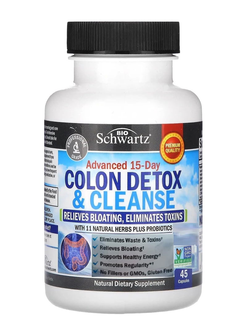 Effective Colon Detox And Cleanser For Weight Loss - 45 Capsules