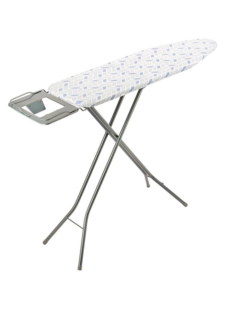 110x34 cm Ironing Board Ironing Table assorted color with Powder Coated Carbon Steel Iron Table with Adjustable Height Mechanism Heat Resistant Cotton Cover