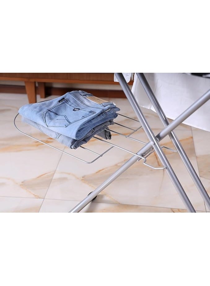 122 x 38 cm Ironing Board with Steam Iron Rest - Portable Lightweight Heat Resistant, Contemporary Lightweight Iron Board with Adjustable Height & Lock System|Perfect for Laundry Home & More